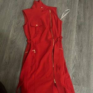 Red Calvin Klein dress